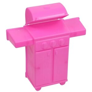 Barbie Dollhouse Outside Lawn Patio Furniture Pink Barbecue Bbq‎ Grill Toy Girls